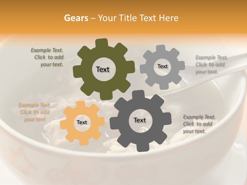 Pork Rib Soup Traditional Chinese Cuisine Clear Broth PowerPoint Template