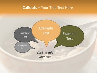 Pork Rib Soup Traditional Chinese Cuisine Clear Broth PowerPoint Template