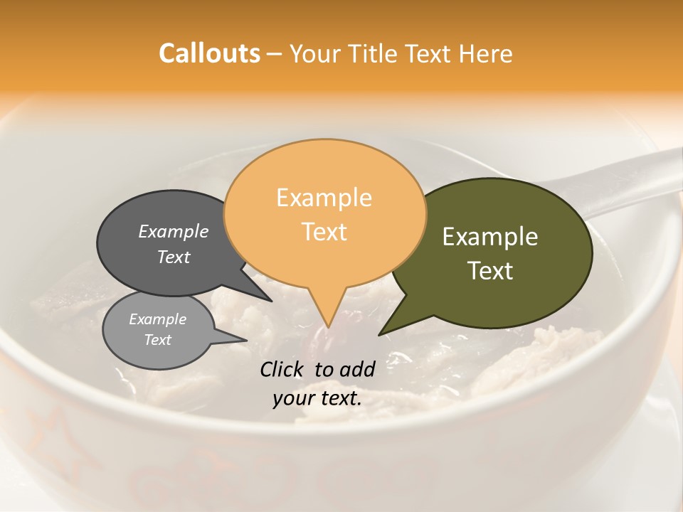 Pork Rib Soup Traditional Chinese Cuisine Clear Broth PowerPoint Template