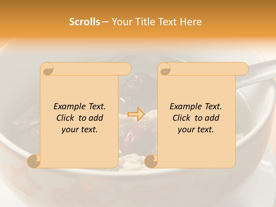 Pork Rib Soup Traditional Chinese Cuisine Clear Broth PowerPoint Template