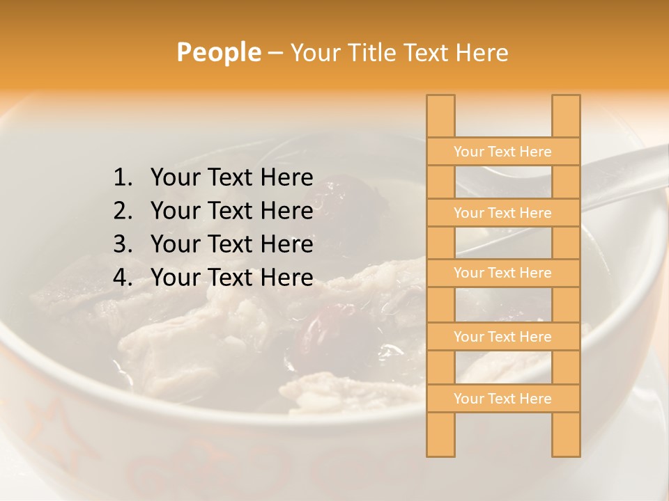 Pork Rib Soup Traditional Chinese Cuisine Clear Broth PowerPoint Template