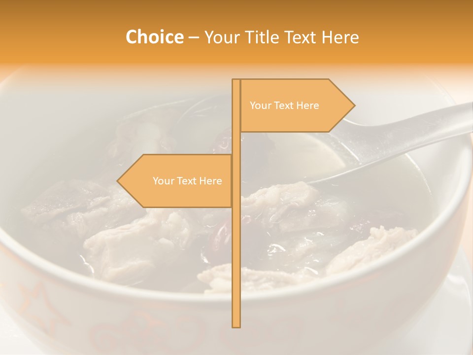 Pork Rib Soup Traditional Chinese Cuisine Clear Broth PowerPoint Template