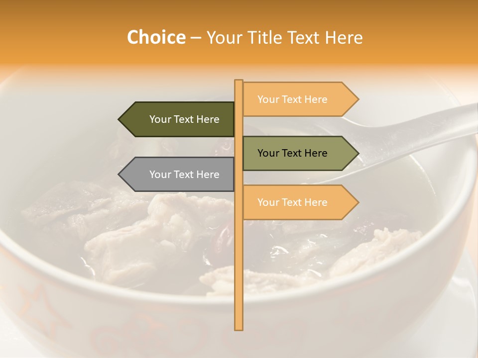 Pork Rib Soup Traditional Chinese Cuisine Clear Broth PowerPoint Template