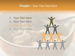 Pork Rib Soup Traditional Chinese Cuisine Clear Broth PowerPoint Template