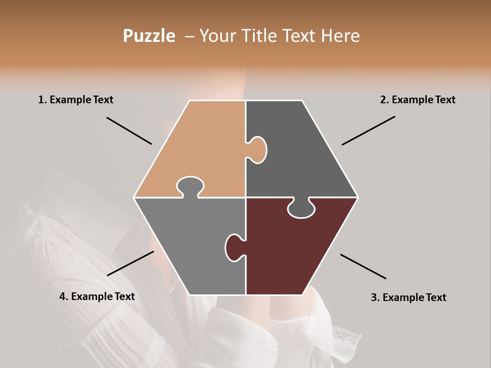 Beautiful Woman With Eyes Closed In Fervent Prayer PowerPoint Template