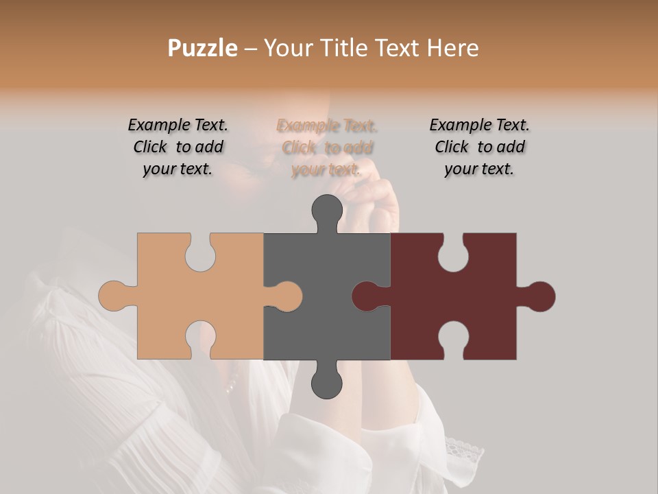 Beautiful Woman With Eyes Closed In Fervent Prayer PowerPoint Template