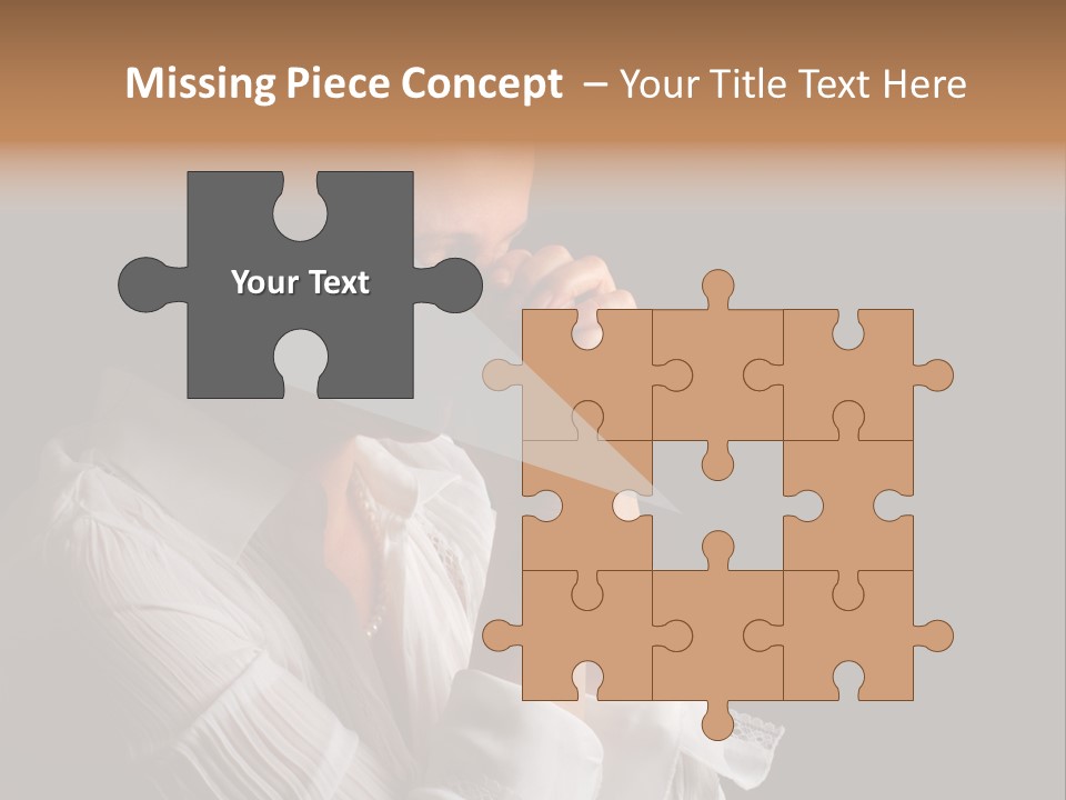 Beautiful Woman With Eyes Closed In Fervent Prayer PowerPoint Template