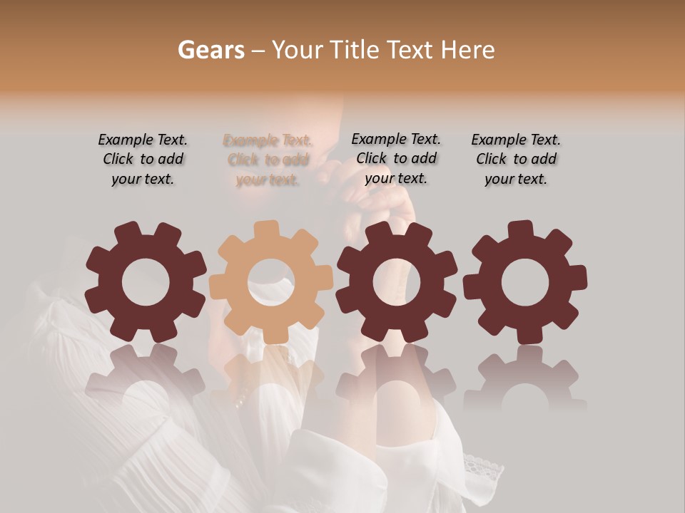 Beautiful Woman With Eyes Closed In Fervent Prayer PowerPoint Template