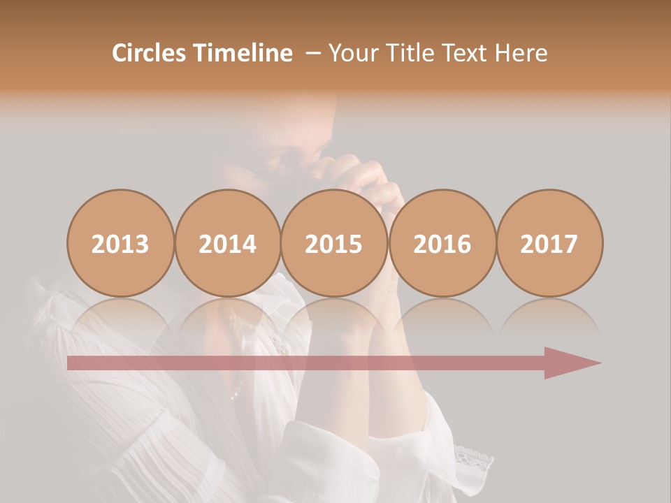 Beautiful Woman With Eyes Closed In Fervent Prayer PowerPoint Template