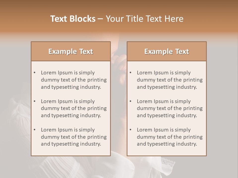 Beautiful Woman With Eyes Closed In Fervent Prayer PowerPoint Template