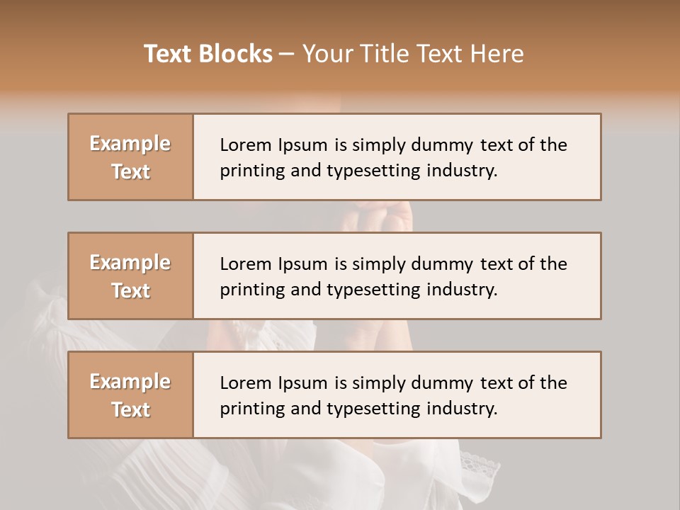 Beautiful Woman With Eyes Closed In Fervent Prayer PowerPoint Template