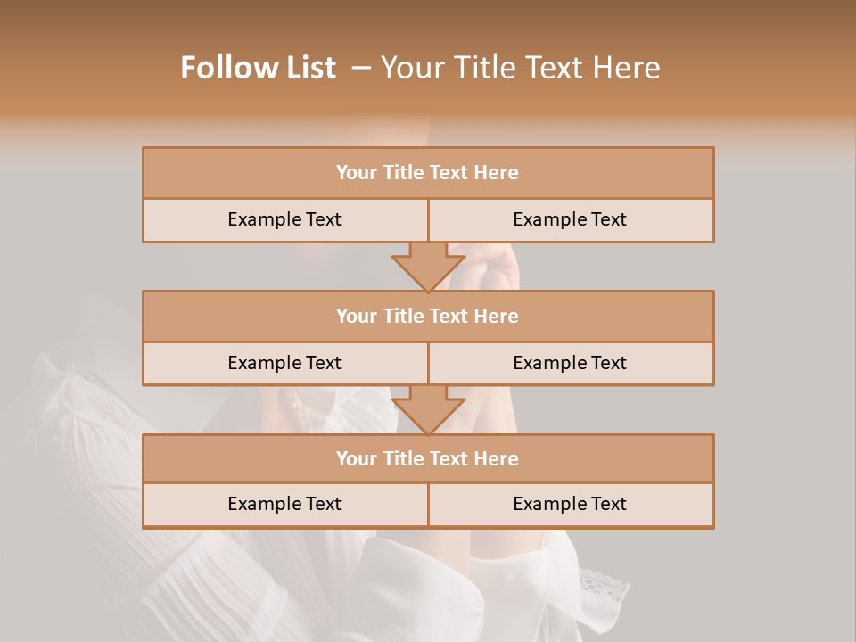 Beautiful Woman With Eyes Closed In Fervent Prayer PowerPoint Template