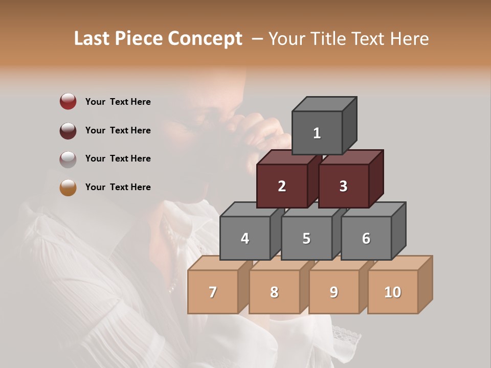 Beautiful Woman With Eyes Closed In Fervent Prayer PowerPoint Template