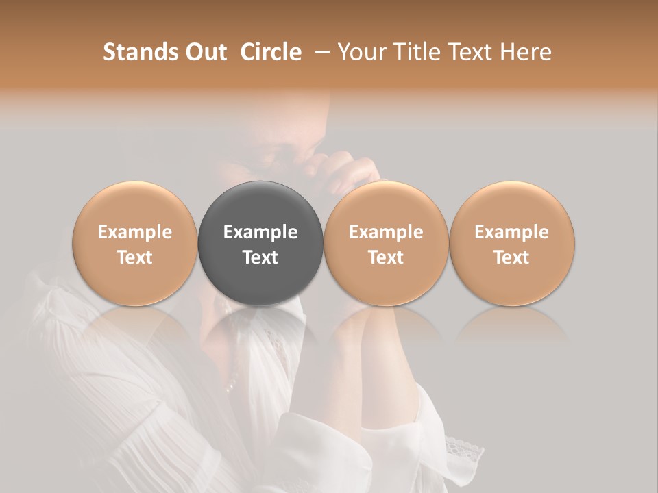 Beautiful Woman With Eyes Closed In Fervent Prayer PowerPoint Template