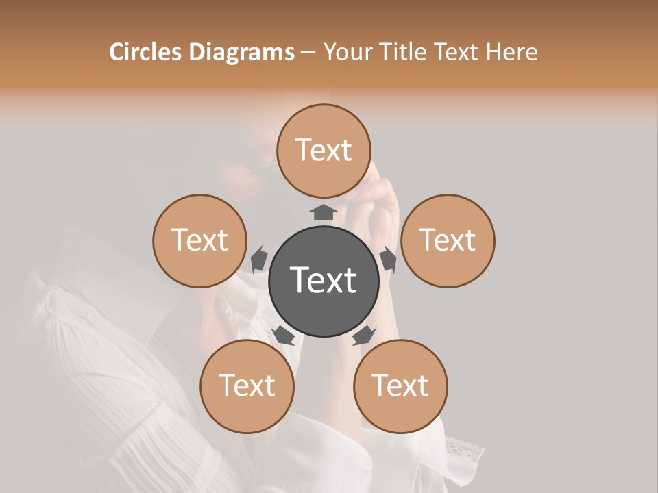 Beautiful Woman With Eyes Closed In Fervent Prayer PowerPoint Template