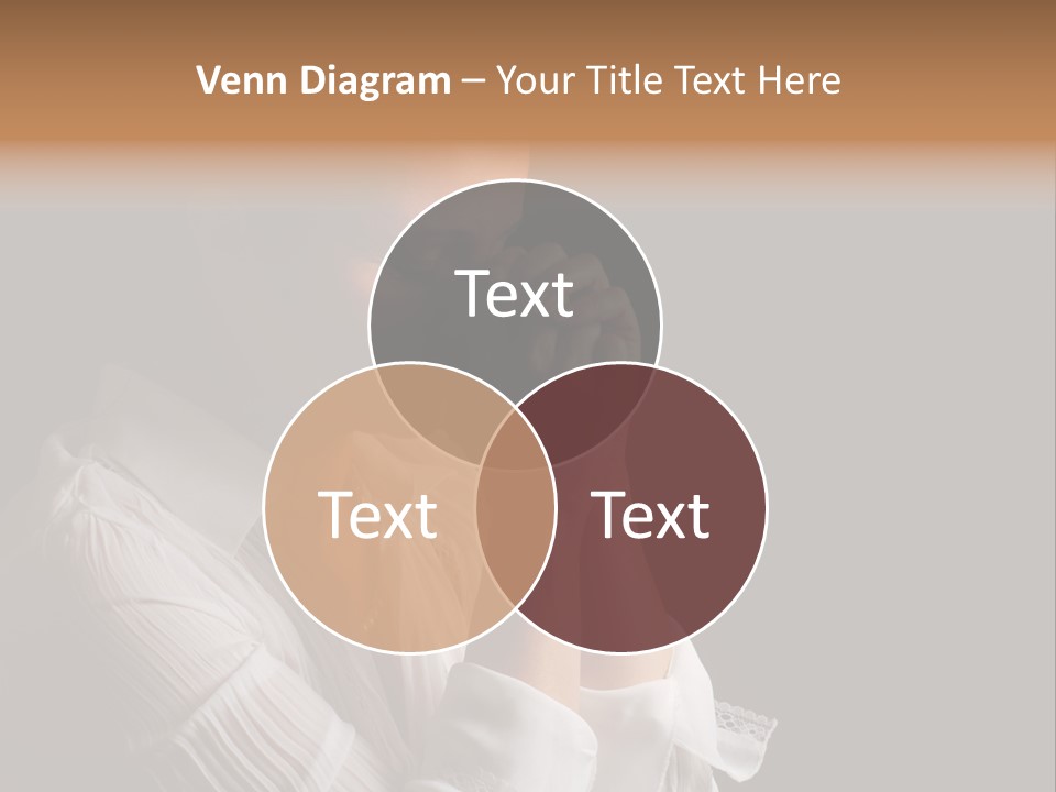 Beautiful Woman With Eyes Closed In Fervent Prayer PowerPoint Template