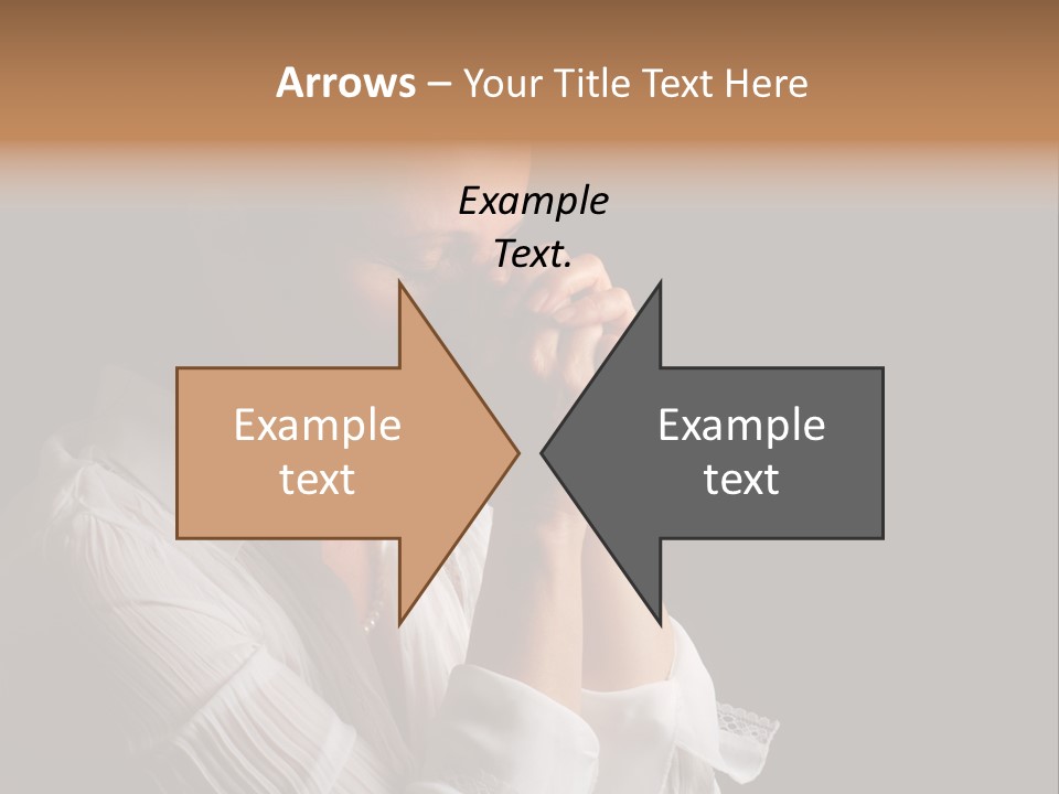 Beautiful Woman With Eyes Closed In Fervent Prayer PowerPoint Template