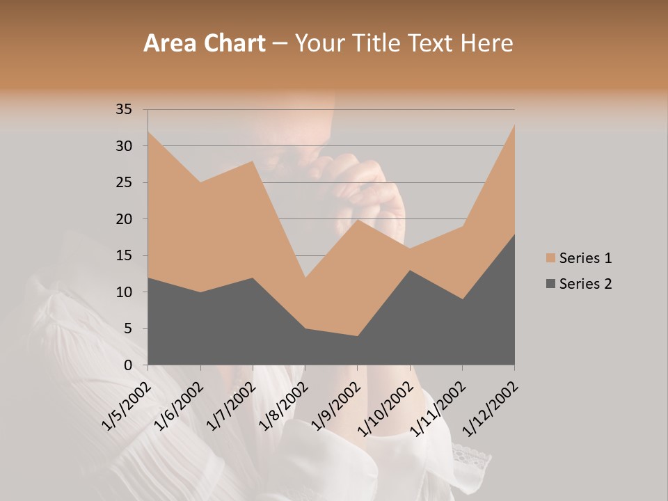 Beautiful Woman With Eyes Closed In Fervent Prayer PowerPoint Template