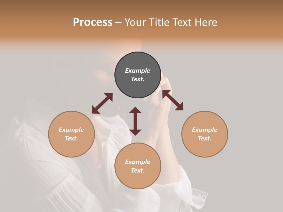 Beautiful Woman With Eyes Closed In Fervent Prayer PowerPoint Template