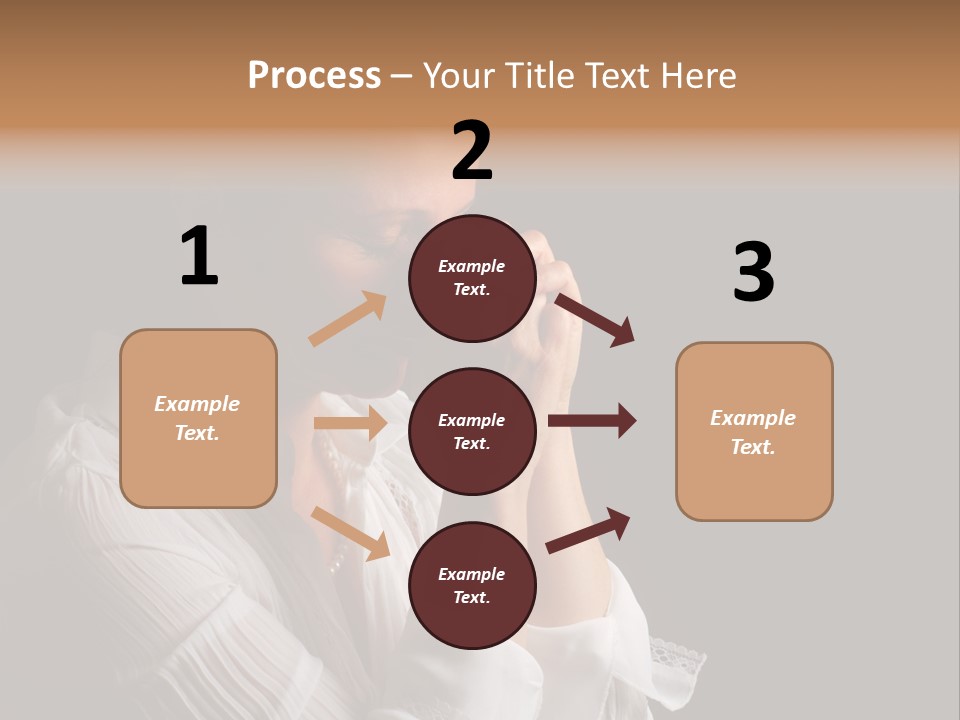 Beautiful Woman With Eyes Closed In Fervent Prayer PowerPoint Template