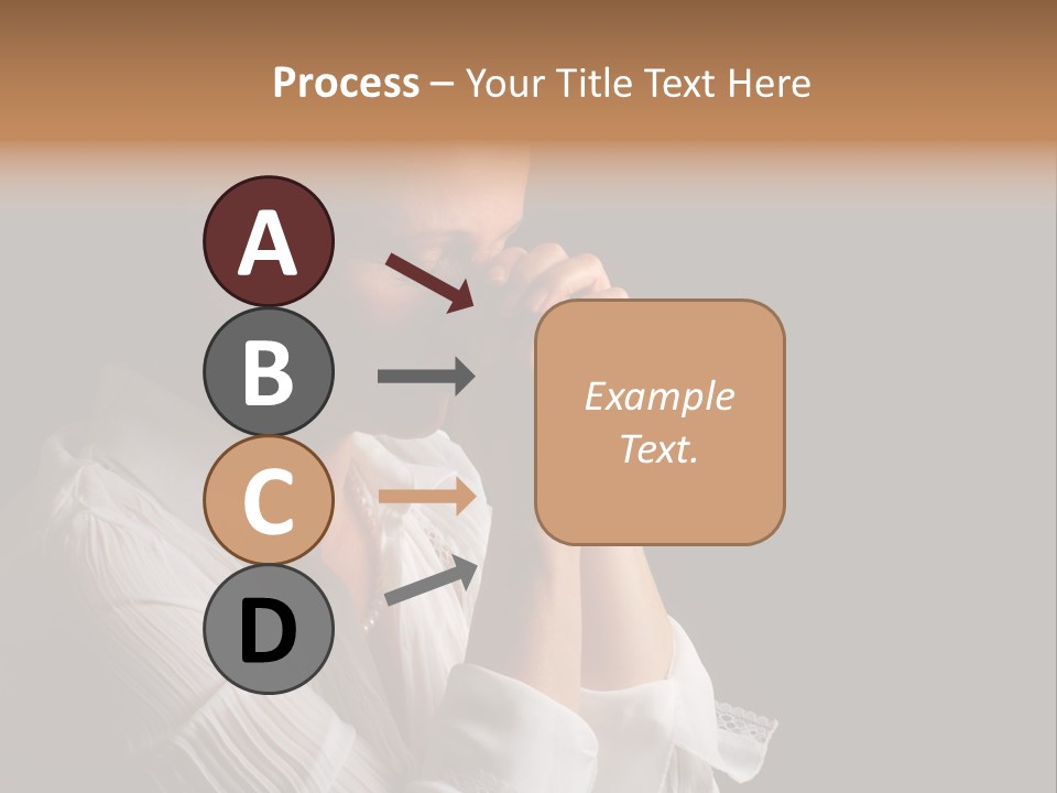 Beautiful Woman With Eyes Closed In Fervent Prayer PowerPoint Template