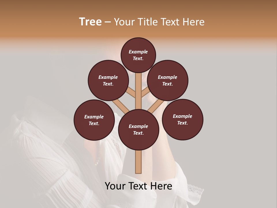 Beautiful Woman With Eyes Closed In Fervent Prayer PowerPoint Template