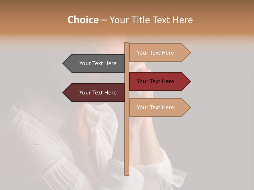 Beautiful Woman With Eyes Closed In Fervent Prayer PowerPoint Template