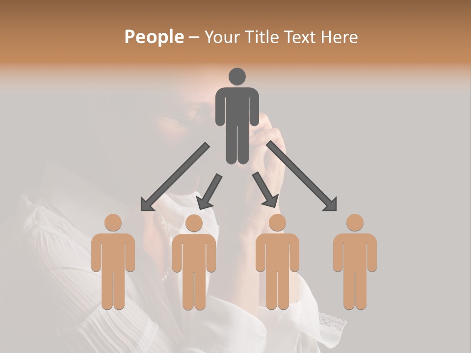 Beautiful Woman With Eyes Closed In Fervent Prayer PowerPoint Template