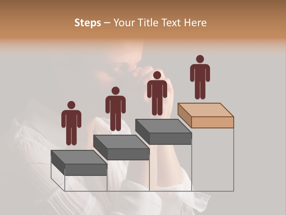 Beautiful Woman With Eyes Closed In Fervent Prayer PowerPoint Template