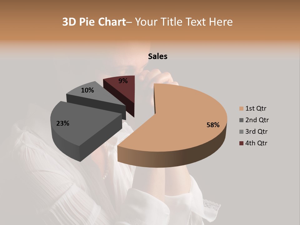 Beautiful Woman With Eyes Closed In Fervent Prayer PowerPoint Template