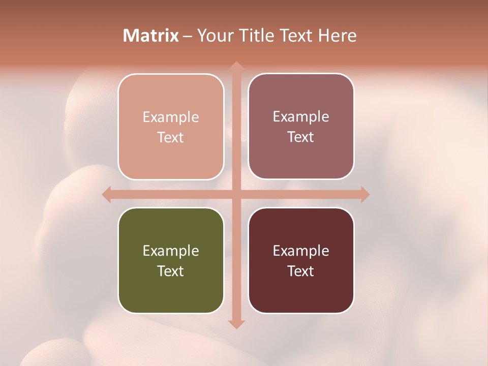 Mother's And Baby's Hands - Sepia PowerPoint Template