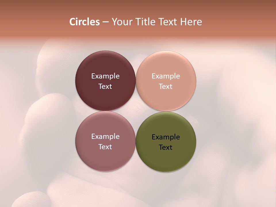 Mother's And Baby's Hands - Sepia PowerPoint Template