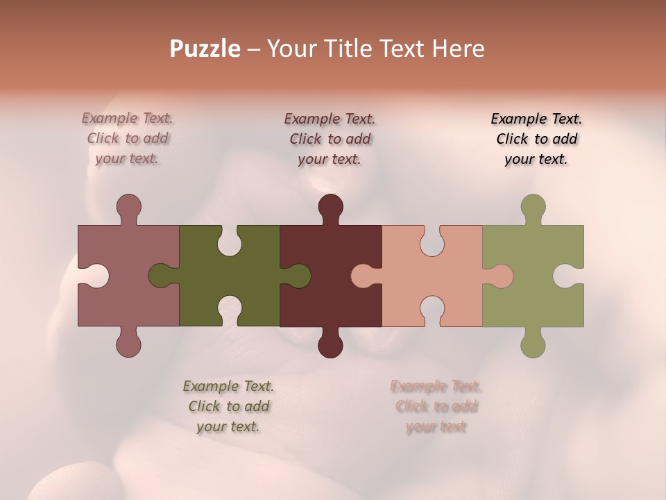 Mother's And Baby's Hands - Sepia PowerPoint Template