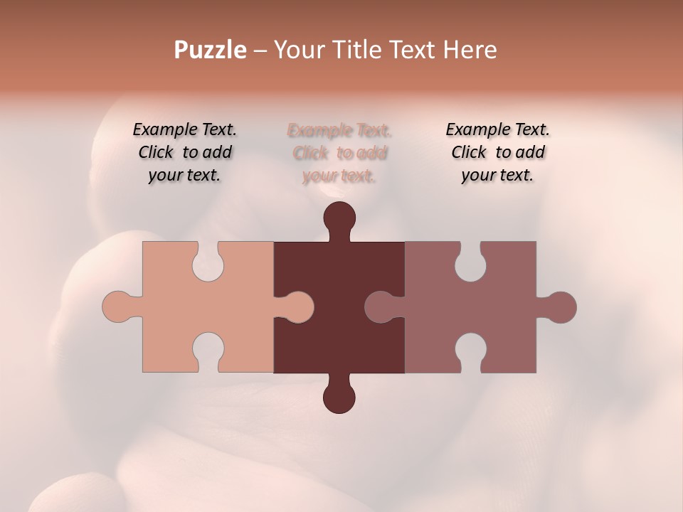 Mother's And Baby's Hands - Sepia PowerPoint Template