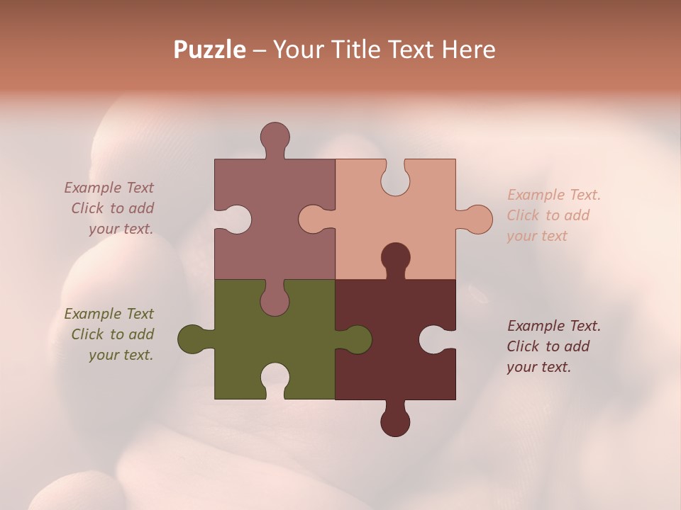 Mother's And Baby's Hands - Sepia PowerPoint Template