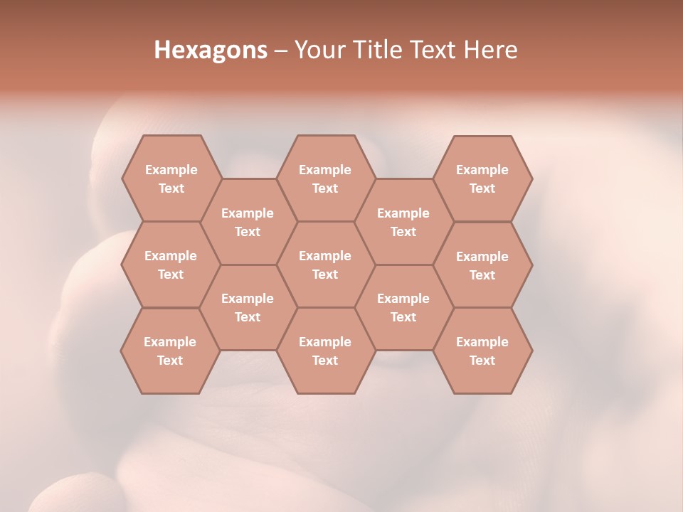 Mother's And Baby's Hands - Sepia PowerPoint Template