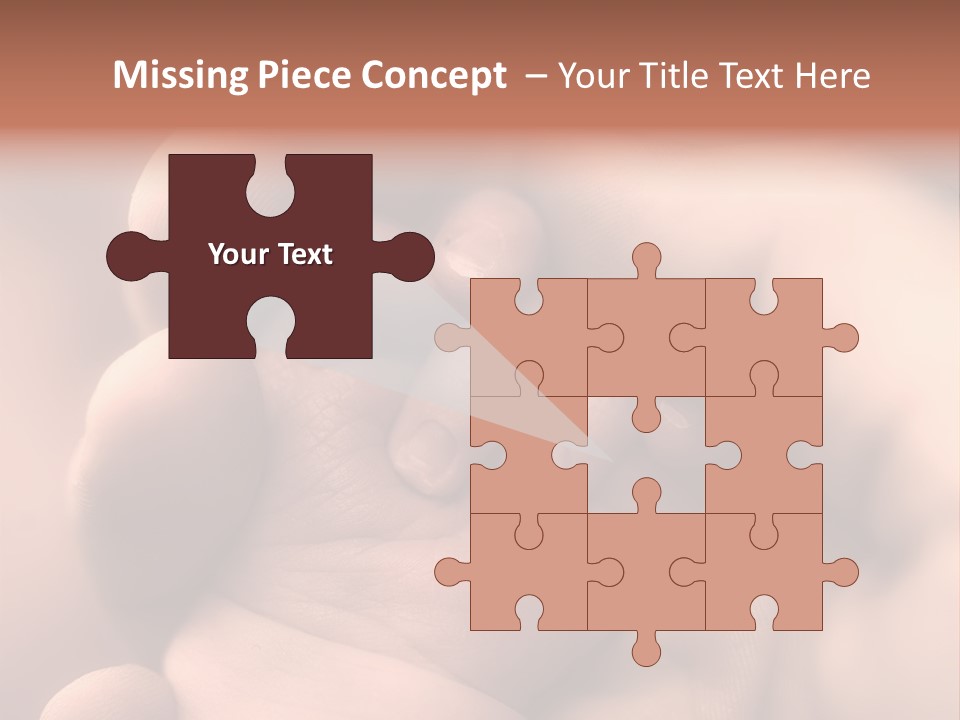 Mother's And Baby's Hands - Sepia PowerPoint Template