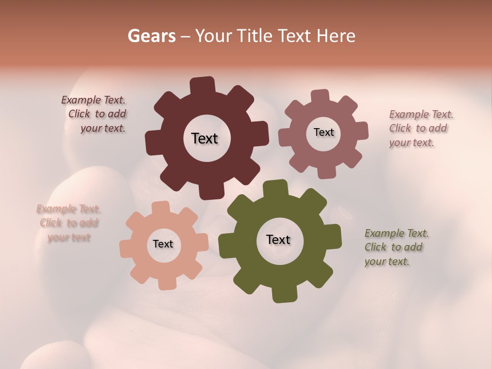 Mother's And Baby's Hands - Sepia PowerPoint Template