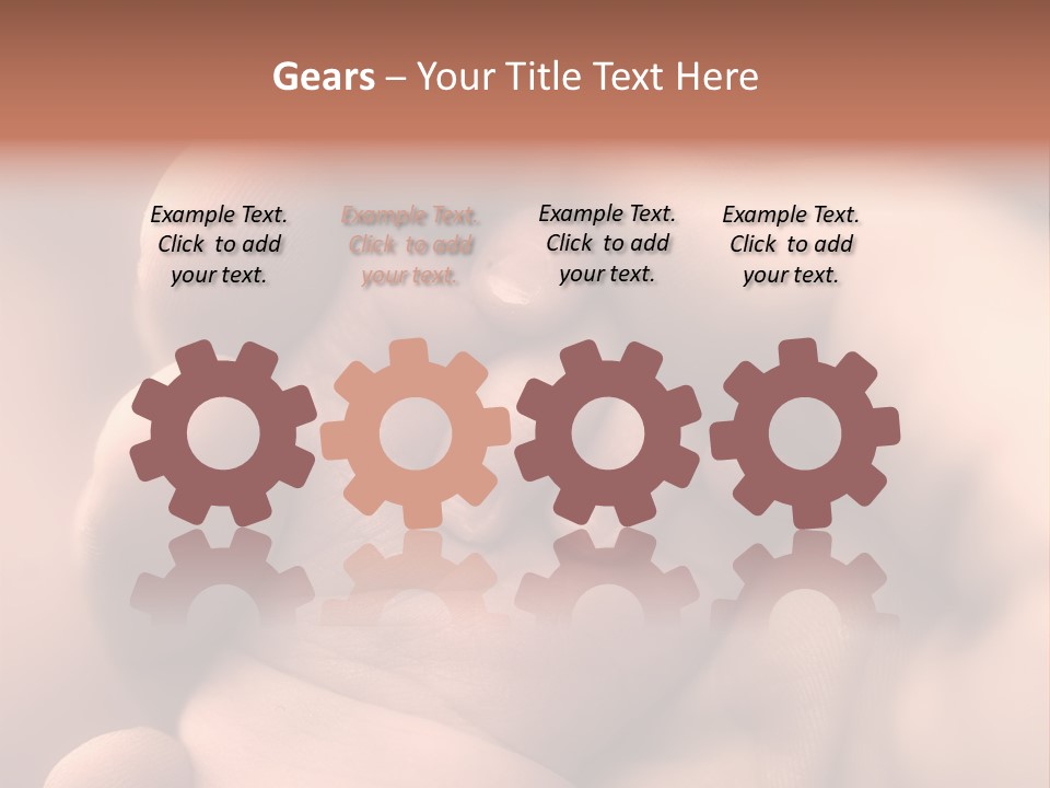 Mother's And Baby's Hands - Sepia PowerPoint Template