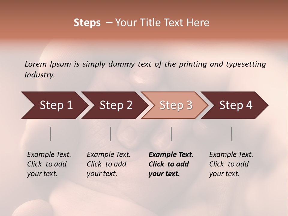Mother's And Baby's Hands - Sepia PowerPoint Template