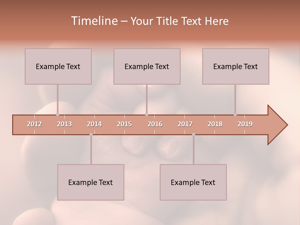 Mother's And Baby's Hands - Sepia PowerPoint Template