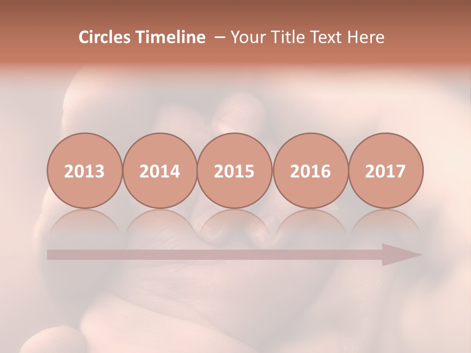 Mother's And Baby's Hands - Sepia PowerPoint Template