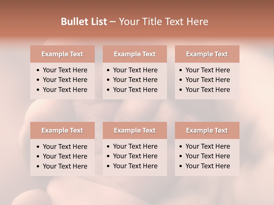 Mother's And Baby's Hands - Sepia PowerPoint Template