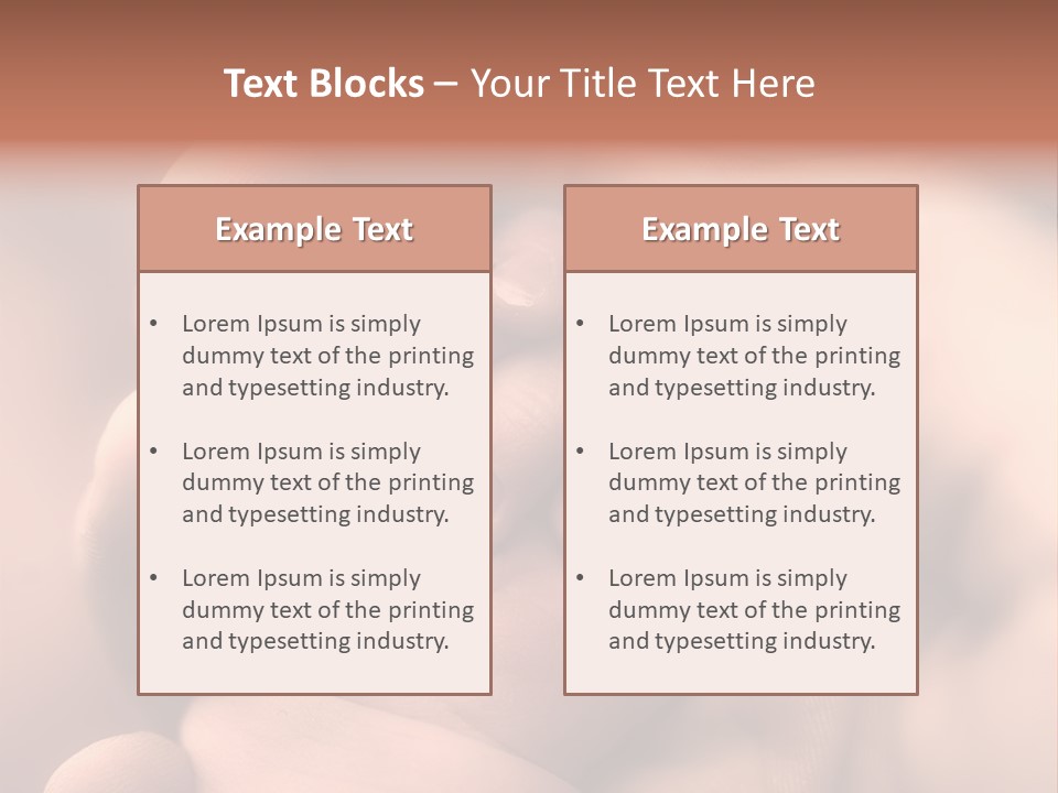Mother's And Baby's Hands - Sepia PowerPoint Template