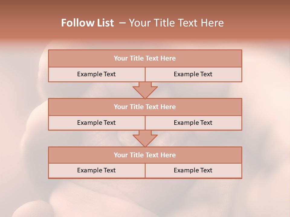 Mother's And Baby's Hands - Sepia PowerPoint Template