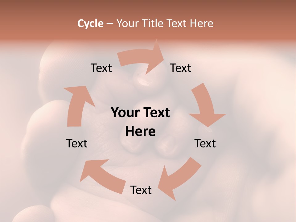 Mother's And Baby's Hands - Sepia PowerPoint Template