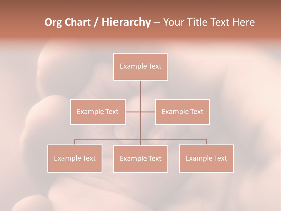 Mother's And Baby's Hands - Sepia PowerPoint Template