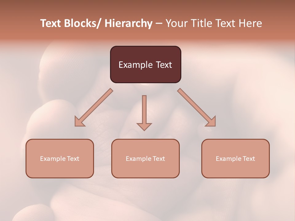 Mother's And Baby's Hands - Sepia PowerPoint Template