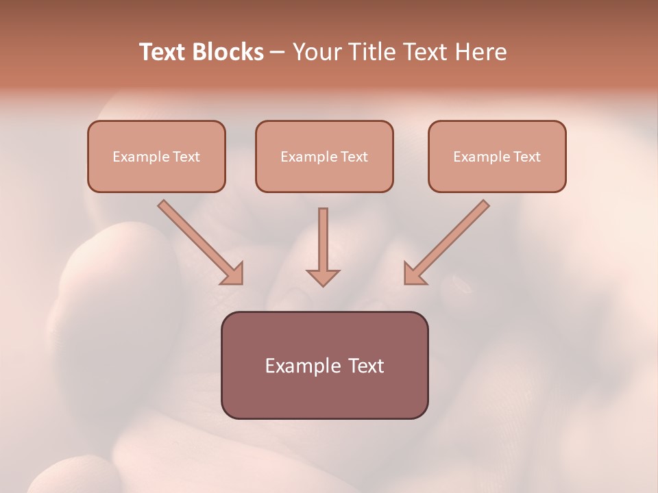 Mother's And Baby's Hands - Sepia PowerPoint Template