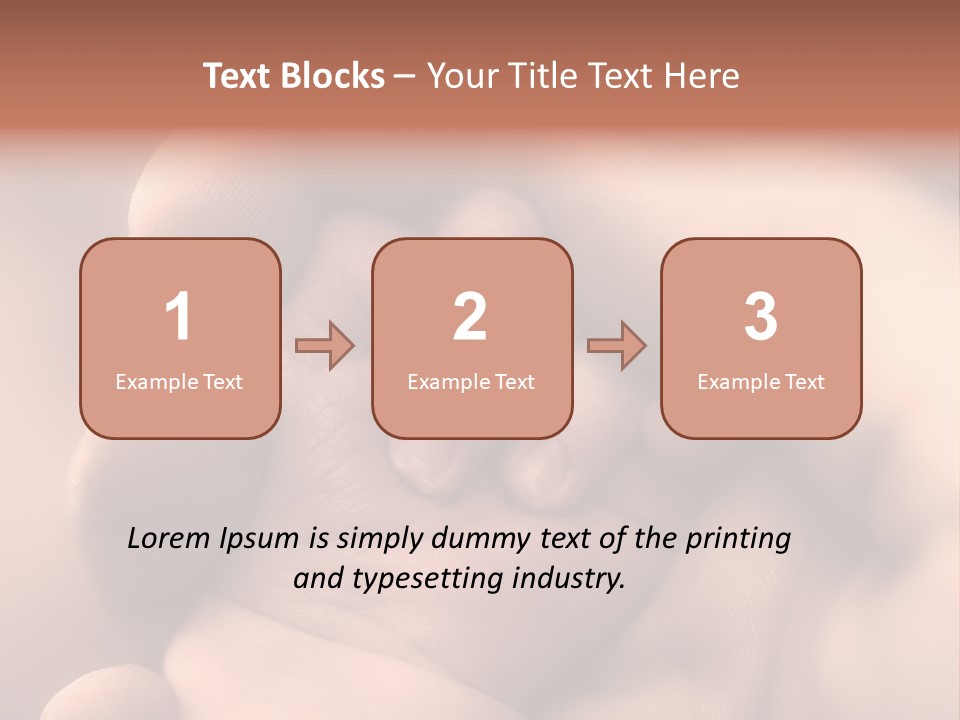 Mother's And Baby's Hands - Sepia PowerPoint Template